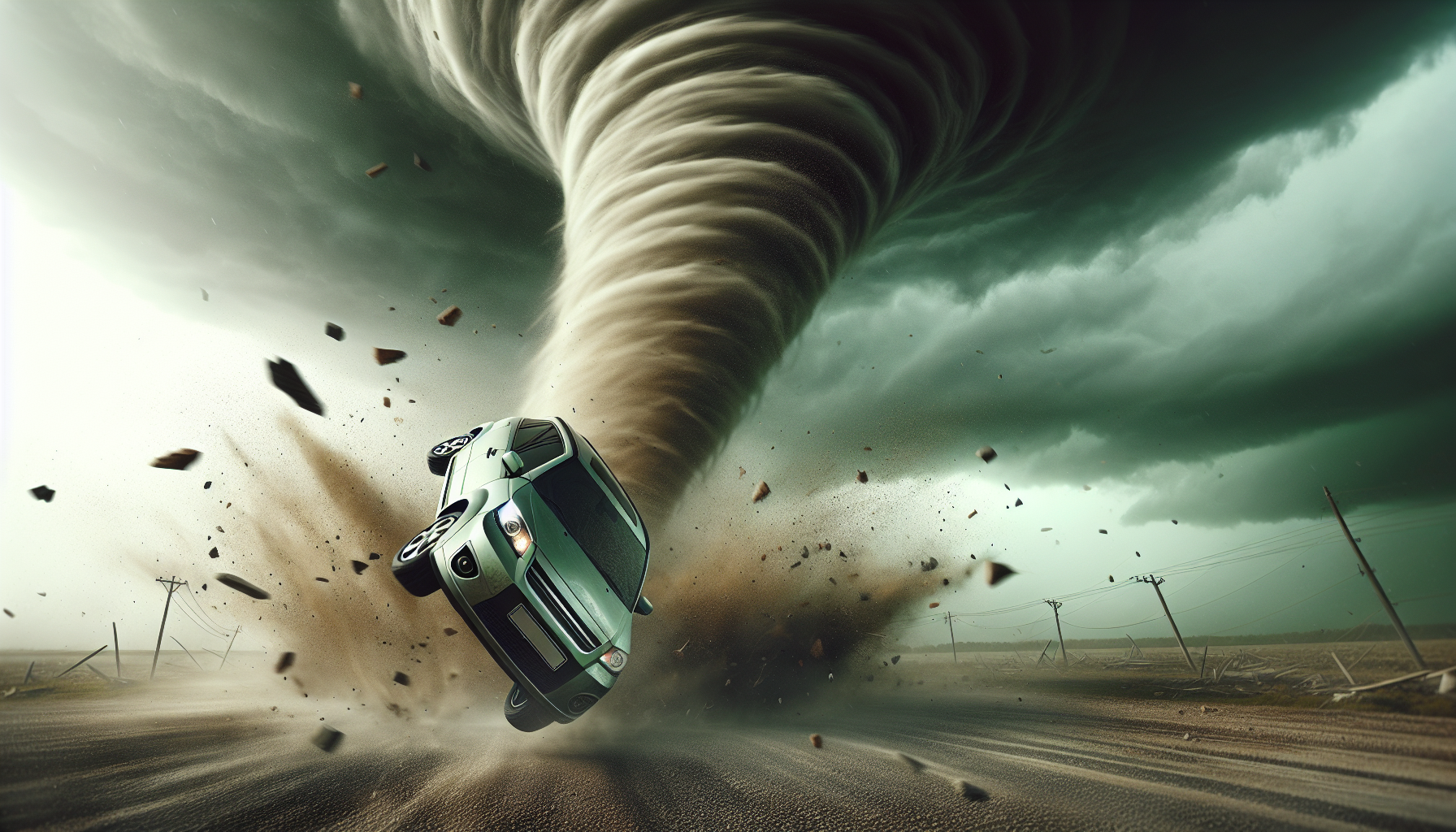 what size tornado can pick up a car