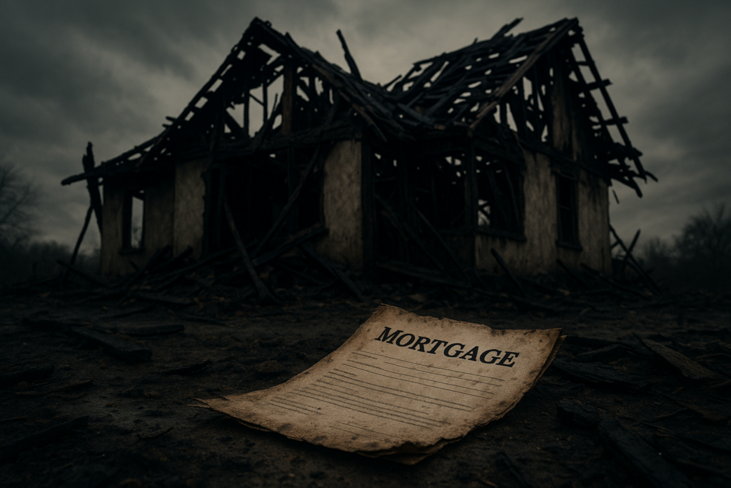 What happens if your home is destroyed and you have a mortgage?